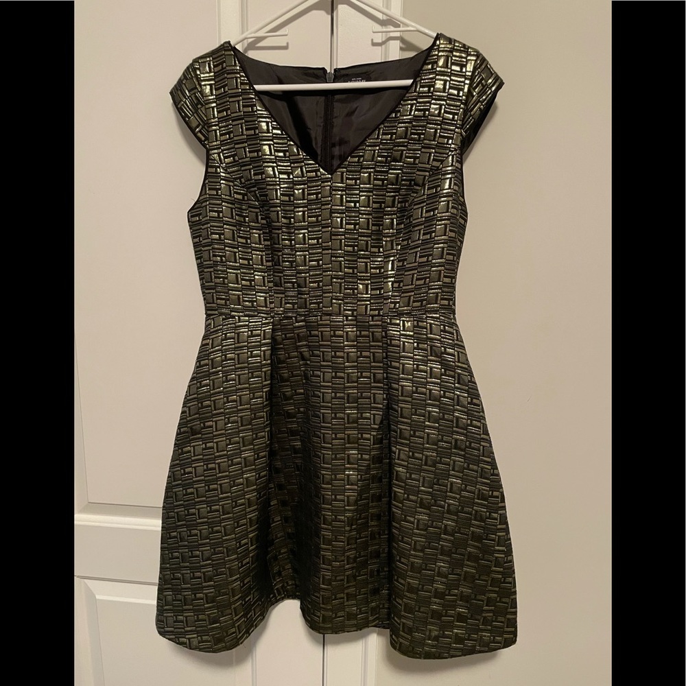 Gold and black geometric Kate spade dress